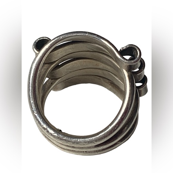 Vintage Modernist Design Sterling Silver Ring Women’s Jewelry Ring - Picture 3 of 8